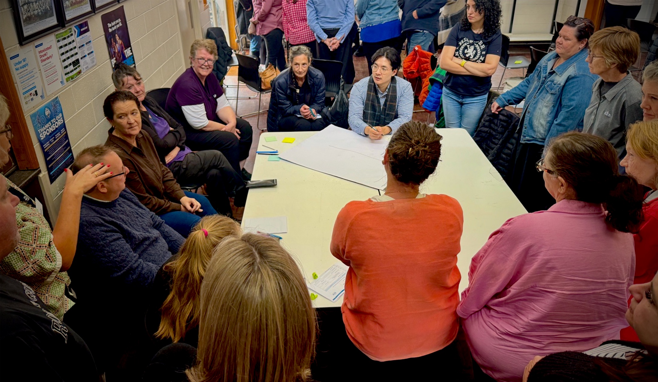 Glen leading a packed community workshop session